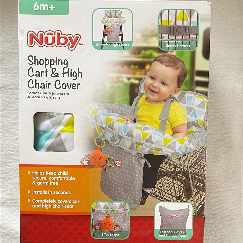 Nuby shopping cart & Hugh chair cover